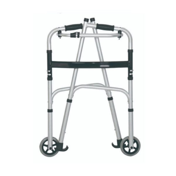 Rollator Walker Foldable Forearm Support Aluminum Walker with Wheels - Image 5