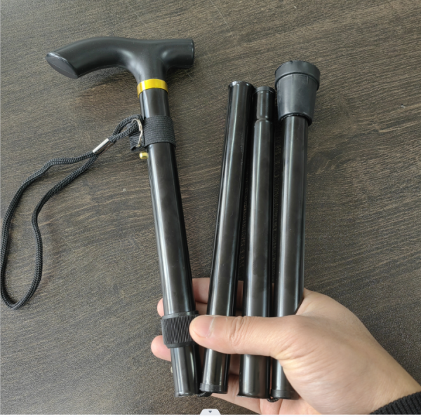 Wholesale 84-93CM Adjustable Folding Canes Aluminium foldable crutches coloured crutch elderly stick - Image 6