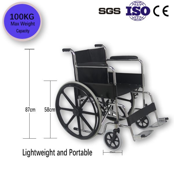 High quality manual wheelchair for disabled people with good price - Image 3