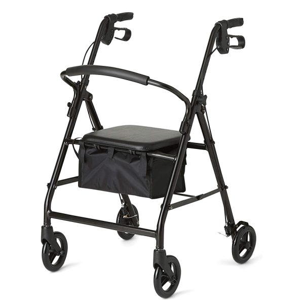 Folding Mobility Stand Walker Rollator, Rehabilitation Therapy Lightweight Rollator