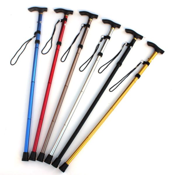 Wholesale Folding walking stick Aluminium cane stick adjustable medical walk sticks 84-93CM folding lightweight cane - Image 2