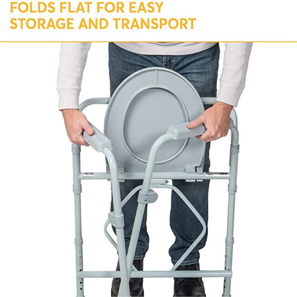 Hot Sale portable steel uplift toilet disabled toilet wheel chair the seat potty for old people bedside commode chair - Image 6