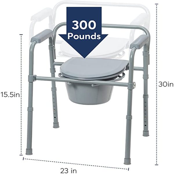 Hot Sale portable steel uplift toilet disabled toilet wheel chair the seat potty for old people bedside commode chair - Image 3