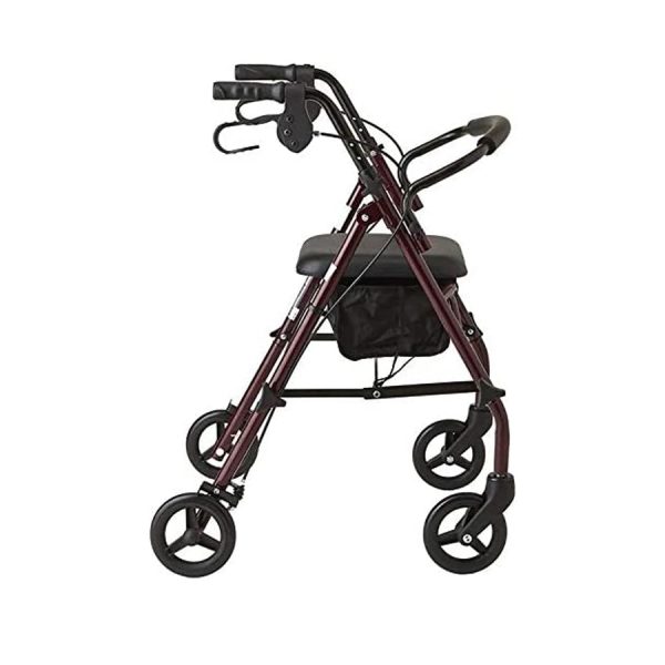 Folding Mobility Stand Walker Rollator, Rehabilitation Therapy Lightweight Rollator - Image 3