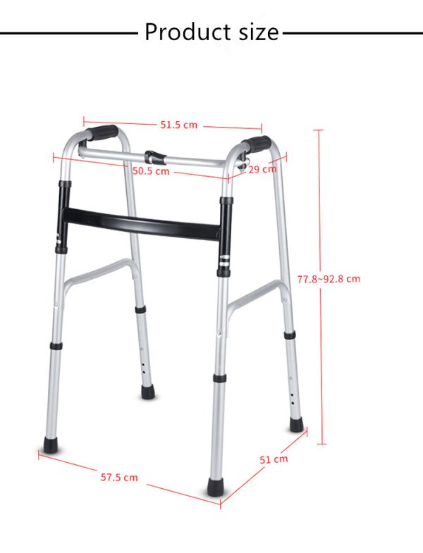 OEM/ODM China rehabilitation walker Aluminium Portable walking aid wheel front medica adult walker for elderly - Image 5