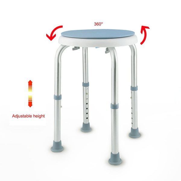 Hot Sale 360 Swivel bathroom stool for elderly Tool-Free Assembly Adjustable bathtub stool Bench shower chair for old - Image 5