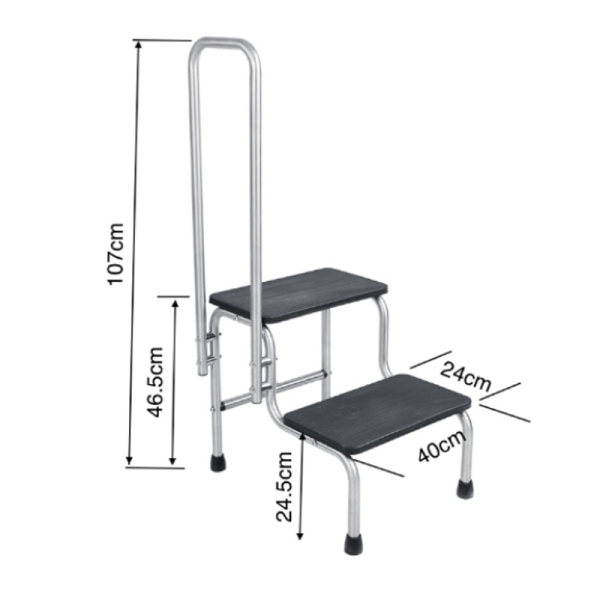 Medical Supply Customized Portable Ladder Stairs 2-Step Stepladder Foot Step Stool - Image 2