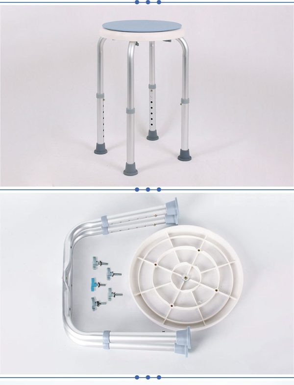 Wholesale 360 Degree Rotating bathtub stool aluminum medical stool disabled and elderly bathroom stool - Image 5