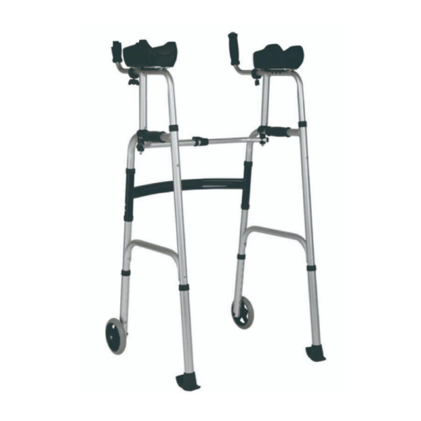 Rollator Walker Foldable Forearm Support Aluminum Walker with Wheels