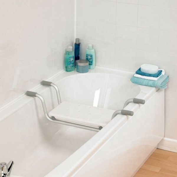 Cubilox Lightweight Width Adjustable Handicap Bathtub Seat With Handles Shower Stool - Image 4