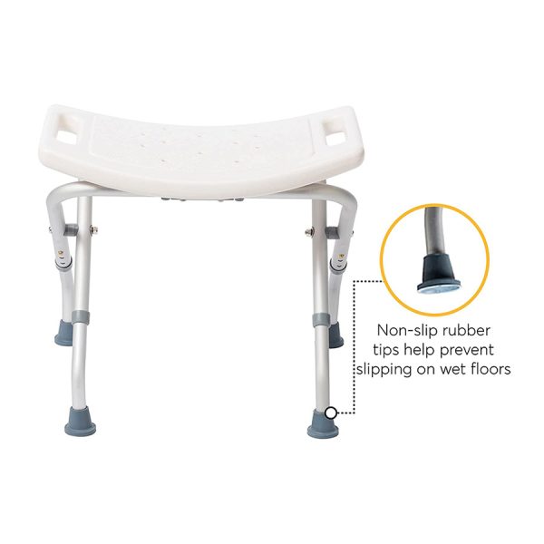 Medical Health Shower Chair 300 lb Adjustable Bath Seat, Lightweight Bath Bench for Elderly Bath Chairs - Image 4