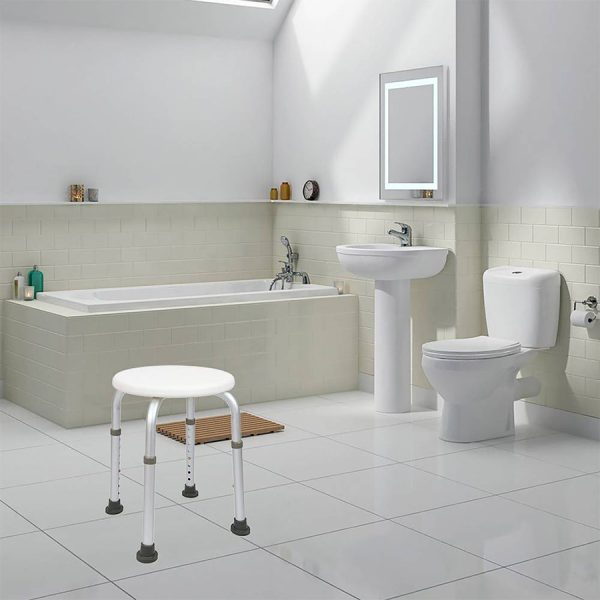 Safety Bathroom Equipment Aluminum Bath Chairs, Adjustable Round Shower Stool Seat for Elderly - Image 6