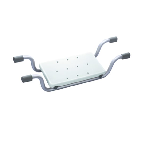 Aluminum textured Non-slip Seat with Drain Holes No Assembly Required Lightweight Suspended Bath Seat - Image 2