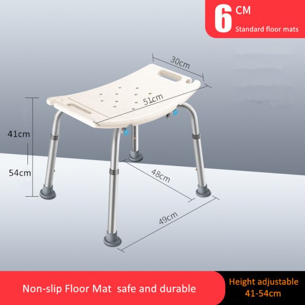 Medical bathing chair Anti-Slip shower stool Bathtub Stool Seat Height Adjustable shower chair for the elderly in shower bench - Image 4