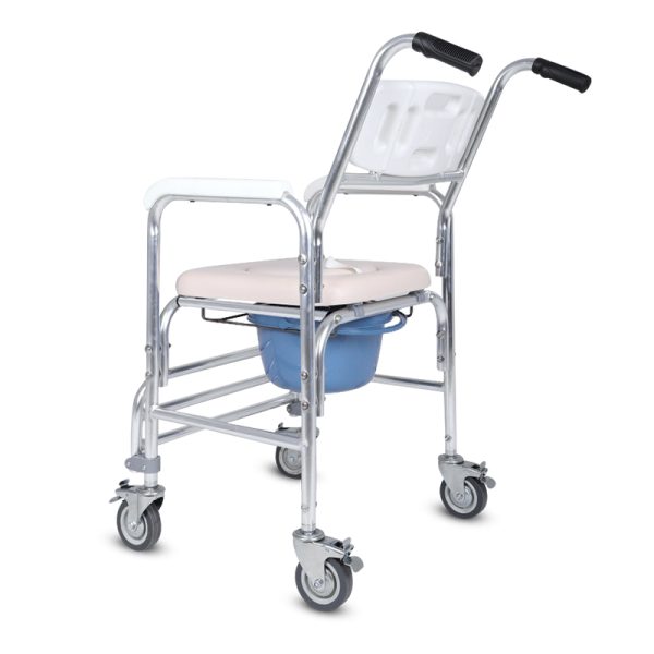 Hot selling product Disabled bathroom chairs bathing folding shower commode wheel chairs toilet for the elderly showers - Image 6