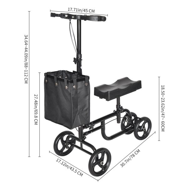 Lightweight Foldable Knee Scooter Small Knee walker for Foot Injuries Ankles Surgery - Image 6