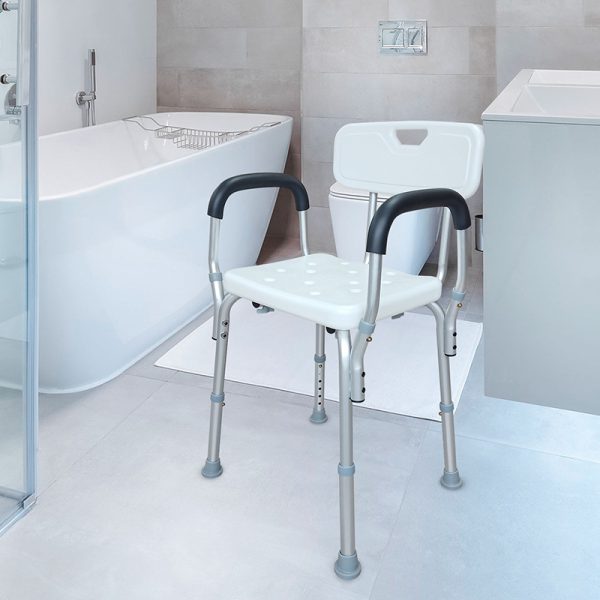 BQ403E Adjustable height  aluminum bathroom shower chairs for the elderly  disabled - Image 6