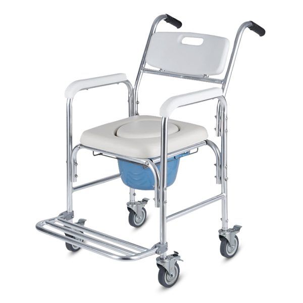 Hot selling product Disabled bathroom chairs bathing folding shower commode wheel chairs toilet for the elderly showers - Image 4