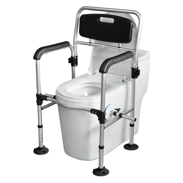 Duty Toilet Safety Rails Stand Alone - Toilet Safety Rails for Elderly,Handicapped Fits Most Toilets