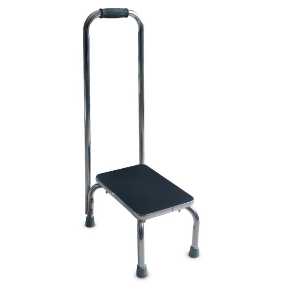 Step Stool with Handle for Adults and Seniors, Heavy Duty Metal Stepping Stool for High Beds - Image 2