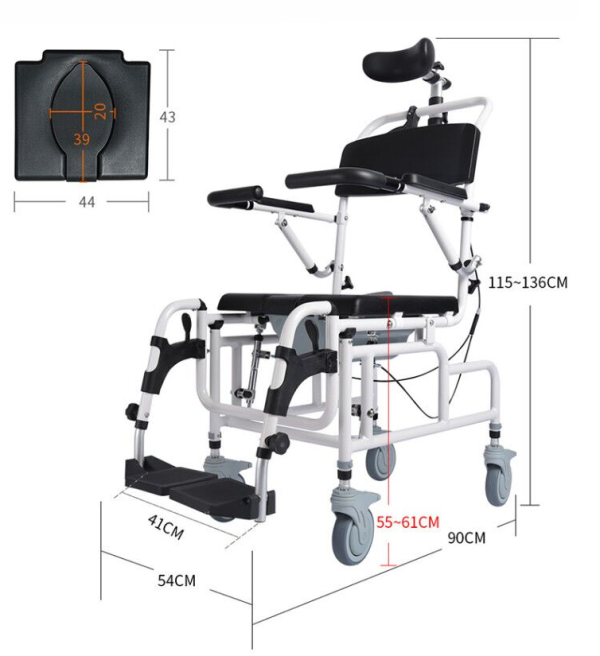 Anti-Skid Metal Folding Commode Toilet Chair for Disabled Older Disable People Products steel Metal Commode Chair - Image 3