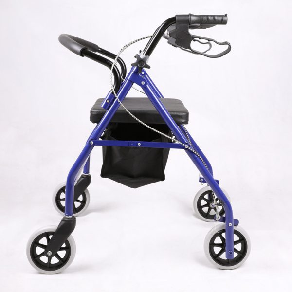 Foldable  4 wheels rollator for elderly and disabled people mobility walker with seat - Image 2