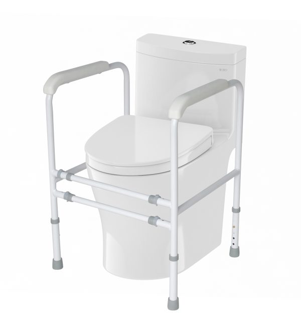 Height Adjustable Bathroom Safety Frame Handicap toilet safety grab bar Folding Toilet Safety Rail - Image 2