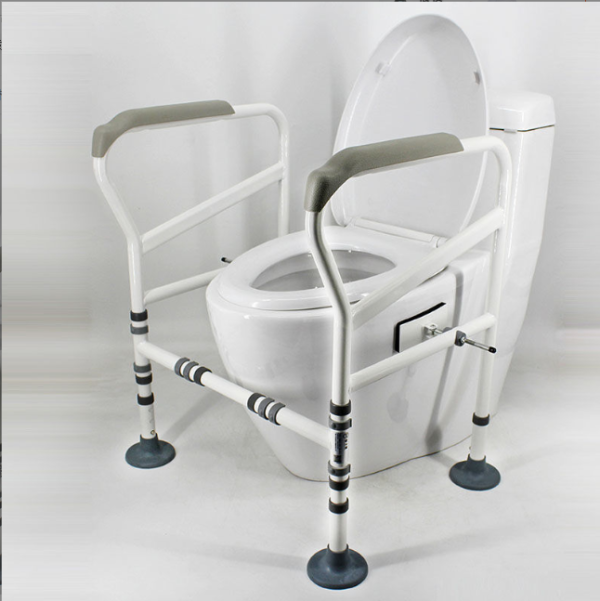 Height Adjustable Bathroom Safety Frame Handicap toilet safety grab bar Folding Toilet Safety Rail - Image 3