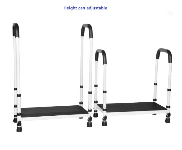 Bed Step Stools for High Beds With Handle for Elderly Adults Bedside Steps Stools with Handrail Seniors Bathtub Steps