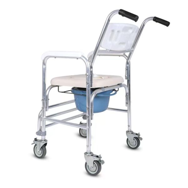 Hot selling product Disabled bathroom chairs bathing folding shower commode wheel chairs toilet for the elderly showers