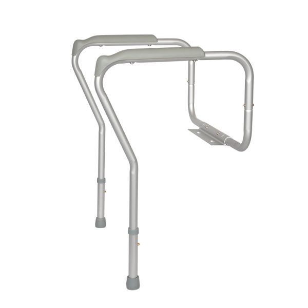 Hospital Aluminum Adjustable Commode  Toilet Safety Rail Handle for Elderly, Senior, Handicap & Disabled